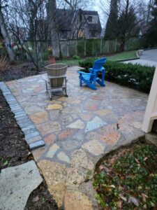 Stone and brick patio and walkway restoration